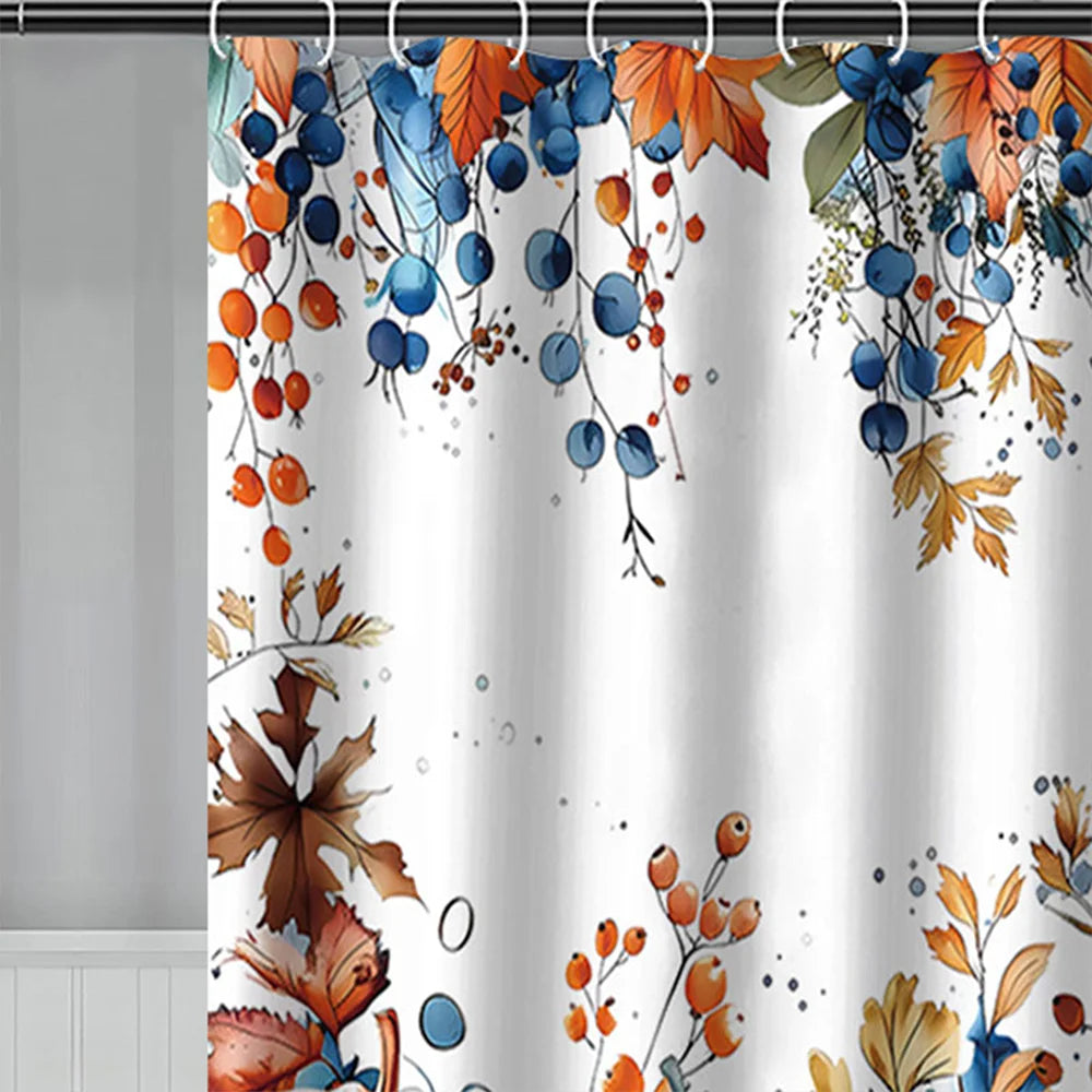 Thanksgiving Shower Curtain Bathroom Set – 4 Pie