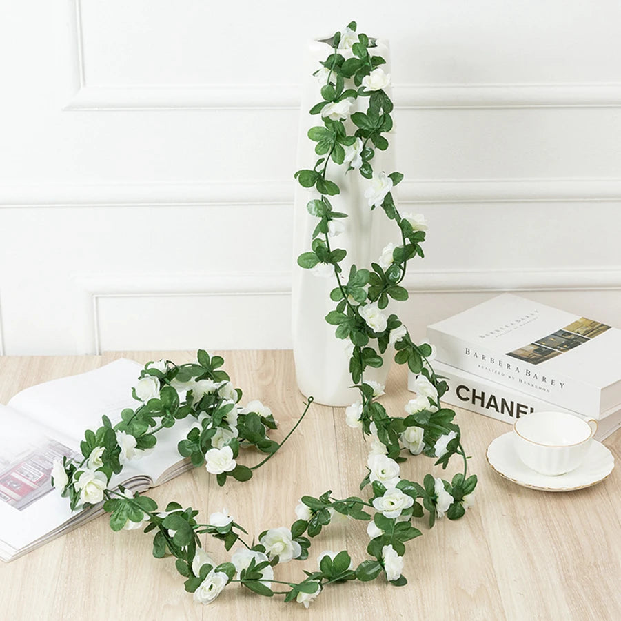 250CM Artificial Rose Vine – Decorative Fake Flower Garland