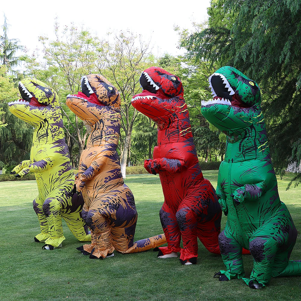 Inflatable T-Rex Dinosaur Costume – Kids & Adults Halloween Outfit