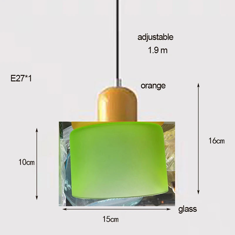 Nordic Modern Glass Bedside Pendant Lamp – E27
