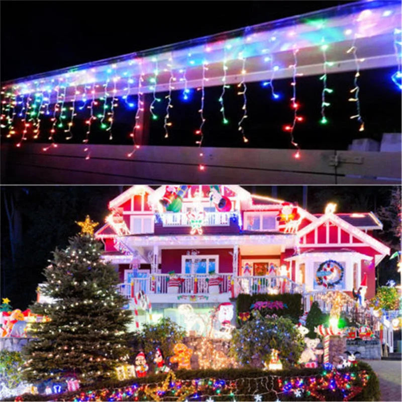 5M Outdoor LED Waterfall Curtain String Lights