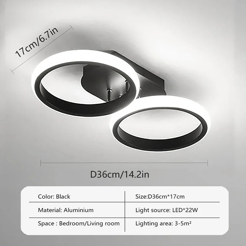 Modern LED Ceiling Light – Round/Square for Home & Hall