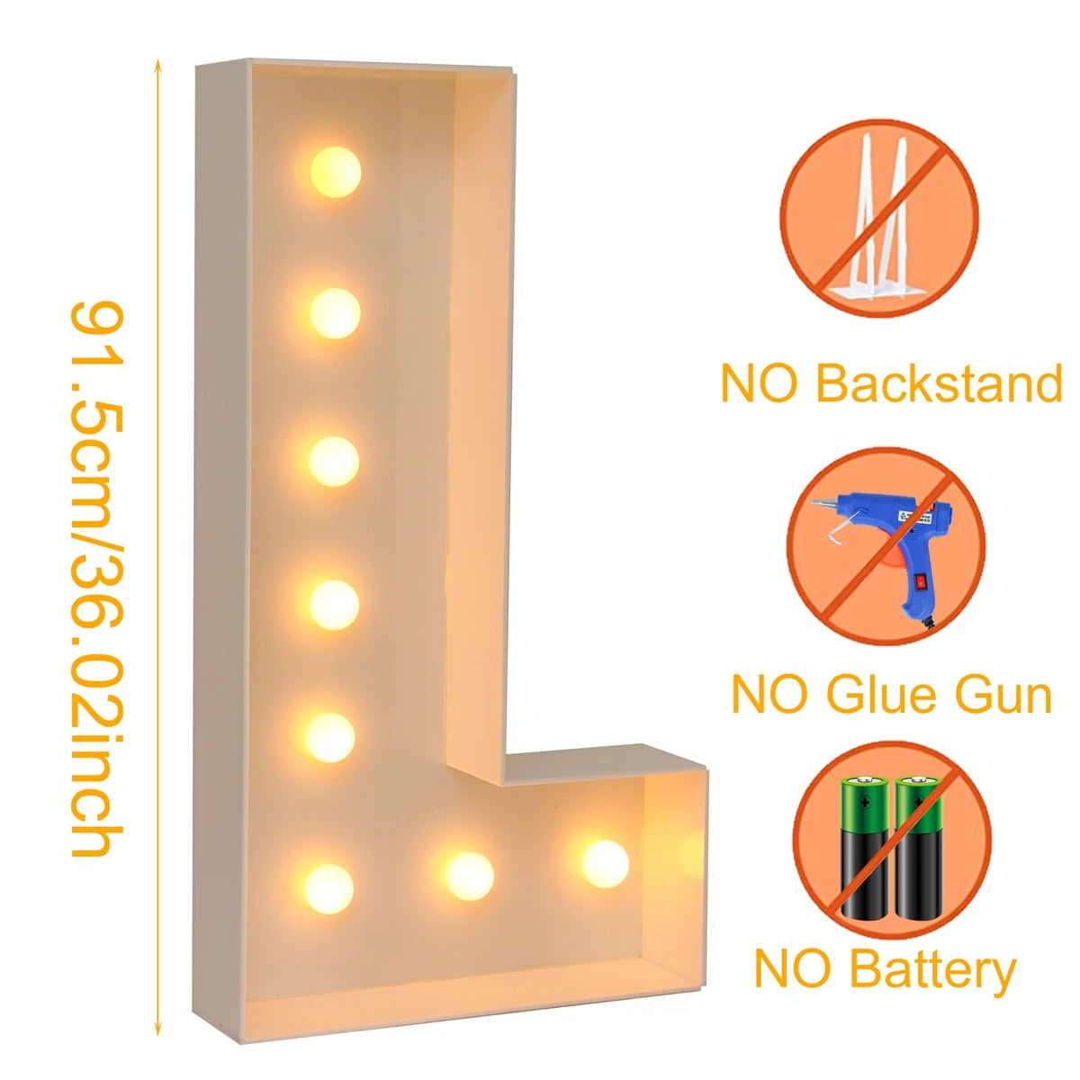 91.5cm Giant LED Light Frame Box – Party Decor