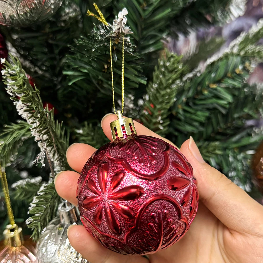 6Pcs Christmas Ball Ornaments – Xmas Tree Pendants