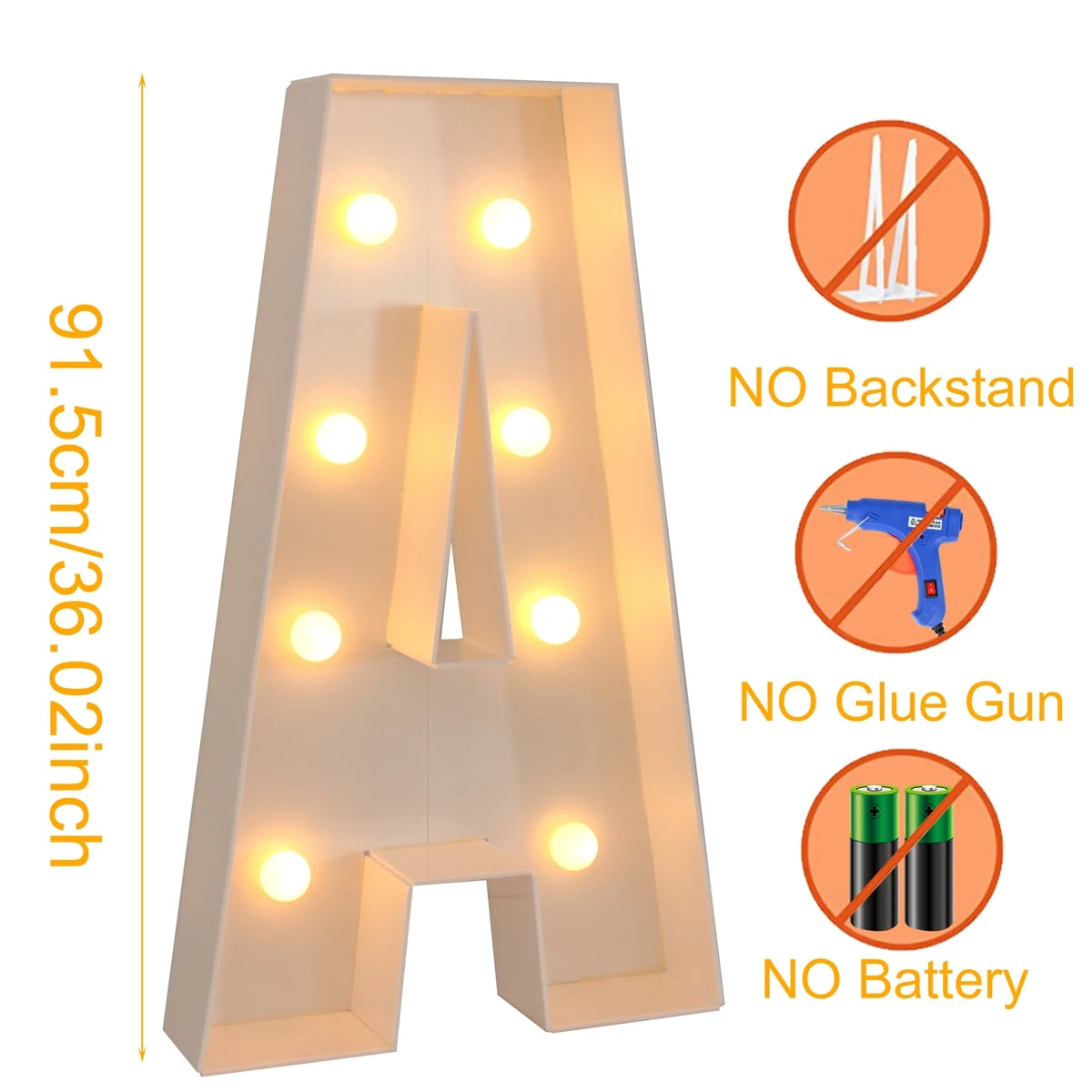 91.5cm Giant LED Light Frame Box – Party Decor