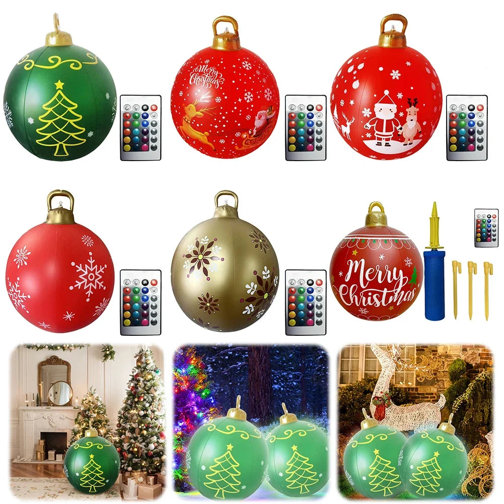 Giant Luminous Inflatable Christmas Ball with LED Lights