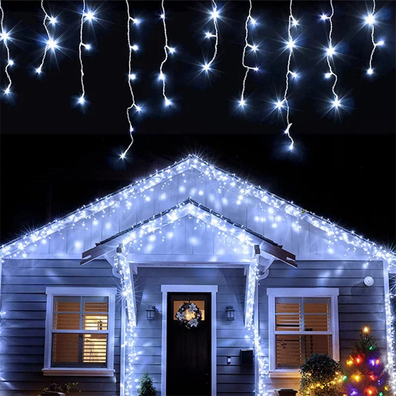 5M Outdoor LED Waterfall Curtain String Lights