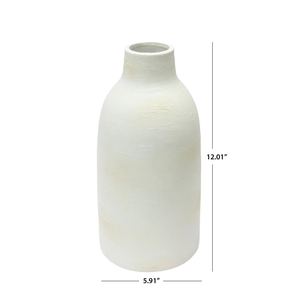 Brushed Ceramic Vase – Artisanal Home Tabletop Decor