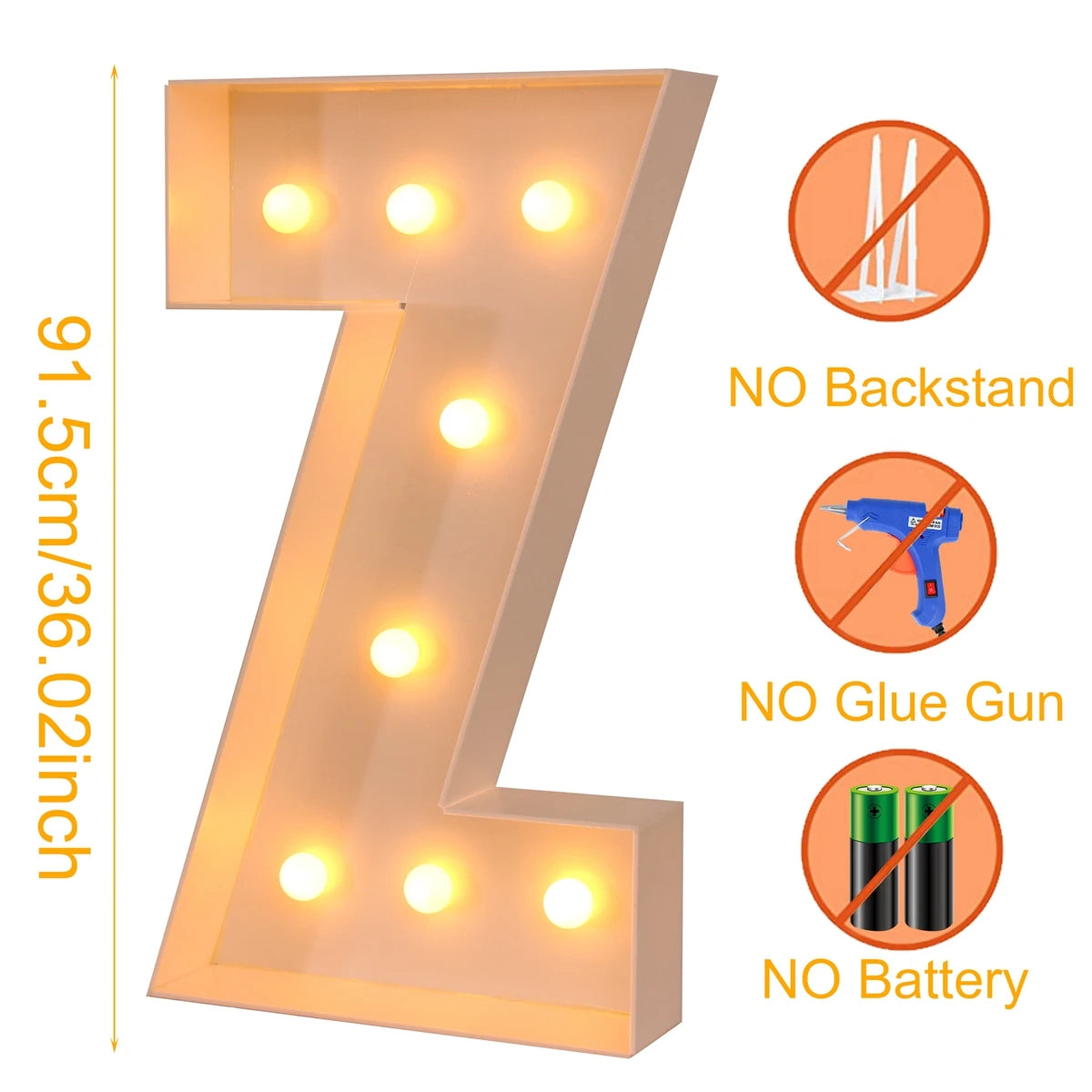91.5cm Giant LED Light Frame Box – Party Decor
