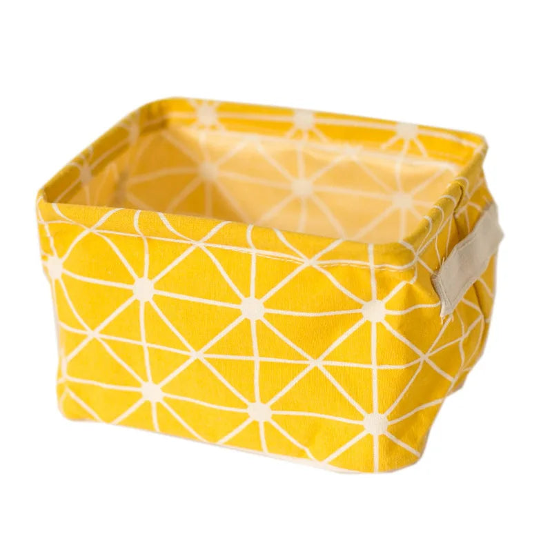 Small Foldable Canvas Storage Basket