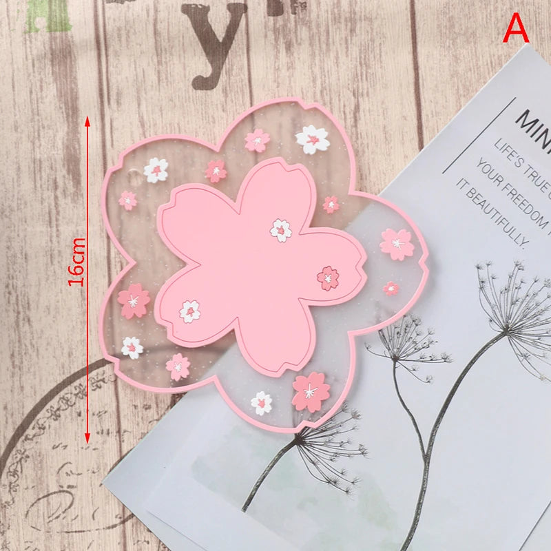 Cherry Blossom Heat-Resistant Coaster Pad