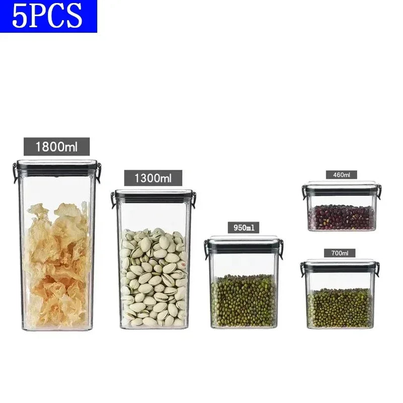 Kitchen Stackable Sealed Food Storage Containers Set (460–1800ml)