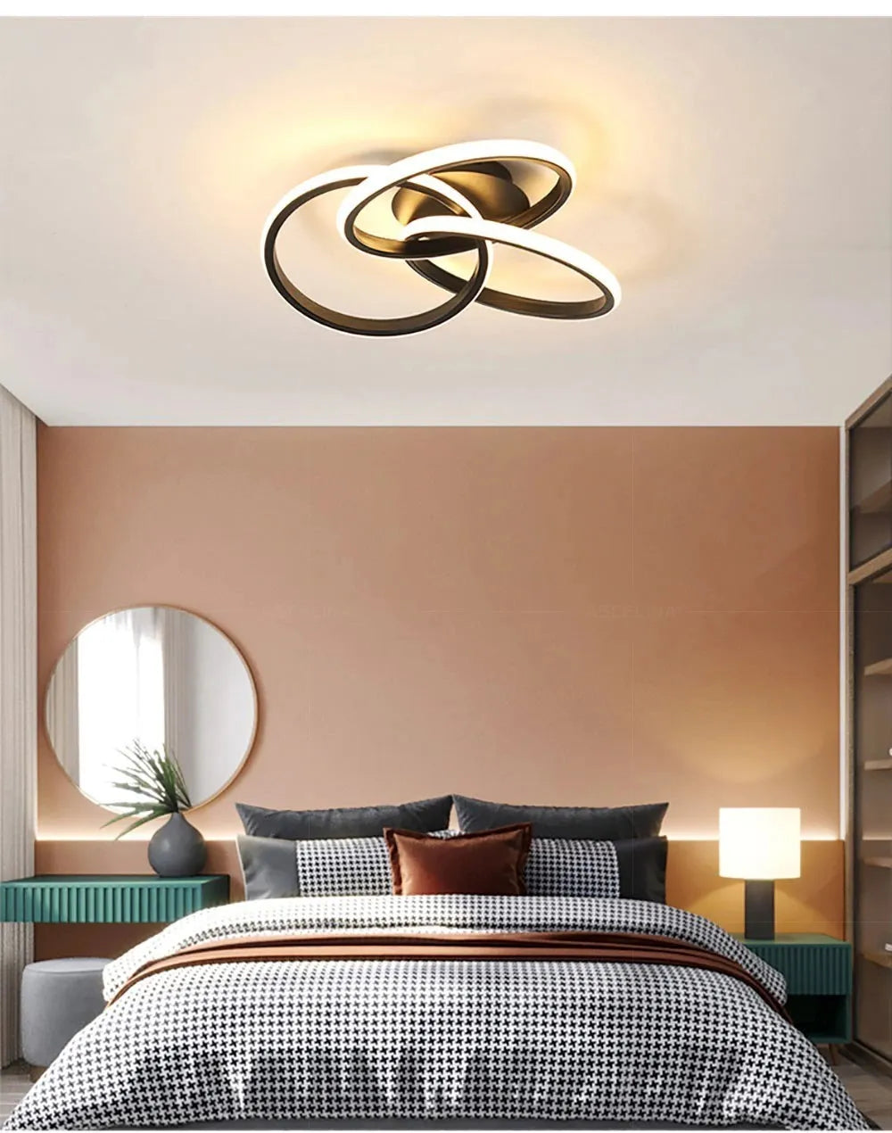 Modern LED Trefoil Ceiling Light – Dimmable Acrylic Lamp