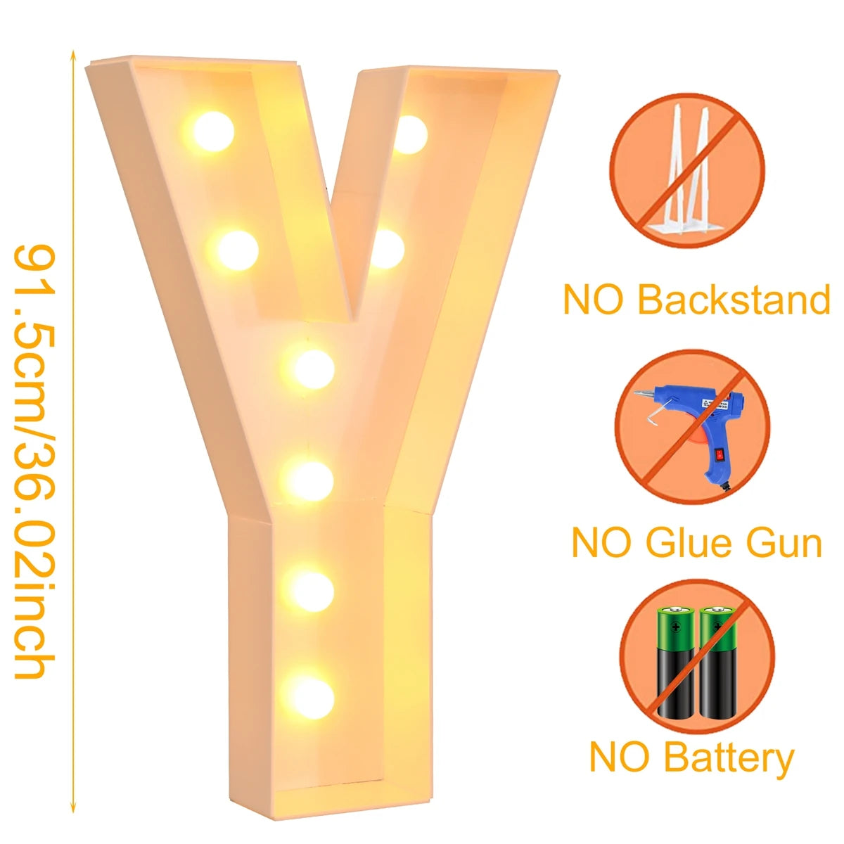 91.5cm Giant LED Light Frame Box – Party Decor