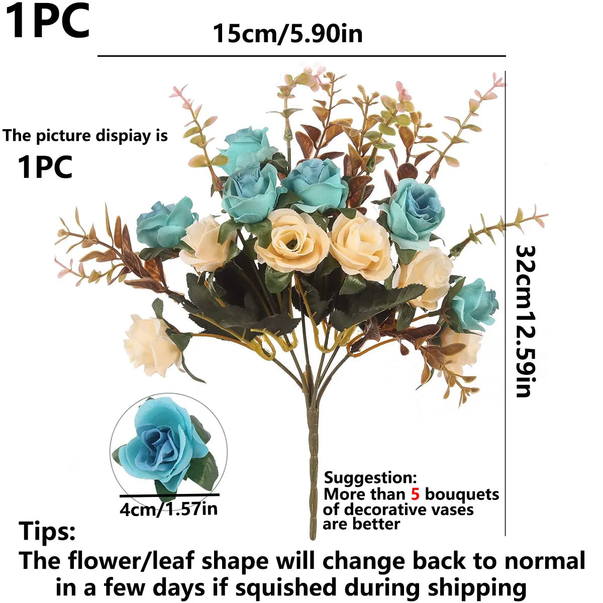 Silk Rose Artificial Flower – Wedding & Home Decor