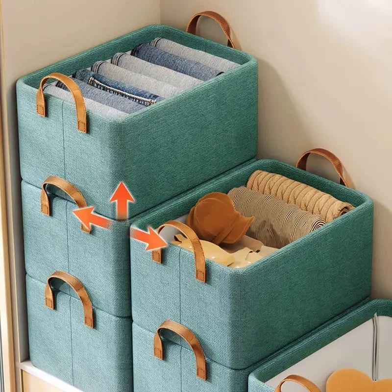2/4pcs Clothes Organizer Storage Boxes for Wardrobe Drawers