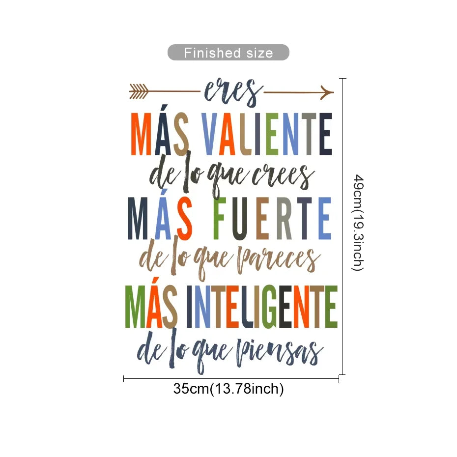 Spanish Wall Stickers for Kids Room & Therapy Office
