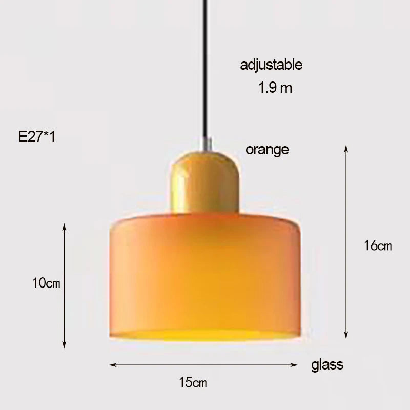 Nordic Modern Glass Bedside Pendant Lamp – E27