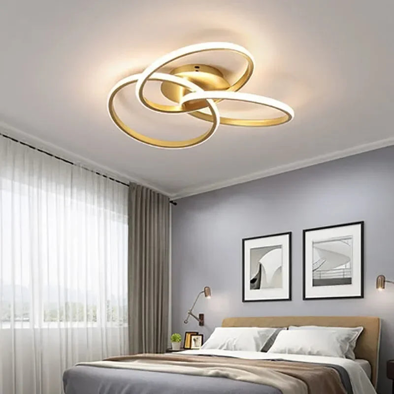 Modern LED Trefoil Ceiling Light – Dimmable Acrylic Lamp
