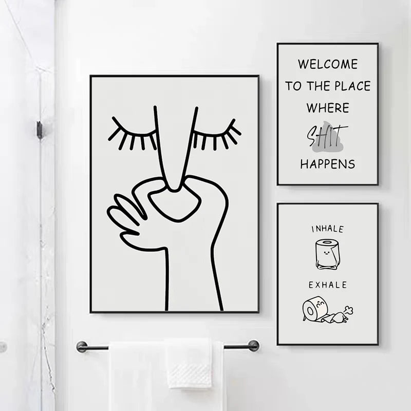 Abstract Funny Bathroom Smell Poster