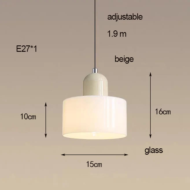 Nordic Modern Glass Bedside Pendant Lamp – E27