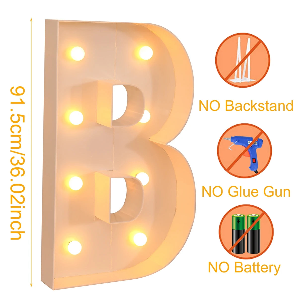 91.5cm Giant LED Light Frame Box – Party Decor