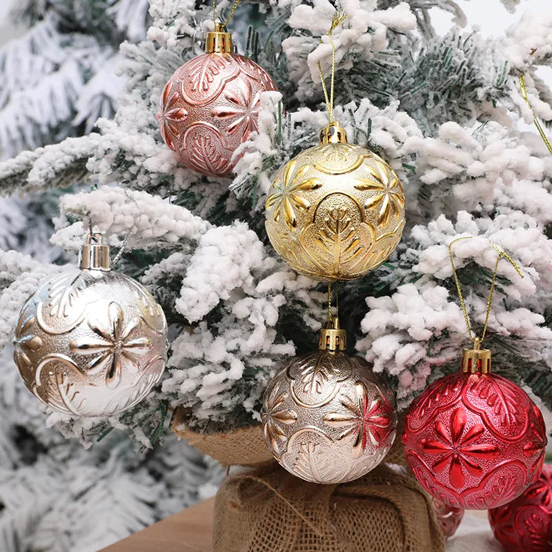 6Pcs Christmas Ball Ornaments – Xmas Tree Pendants