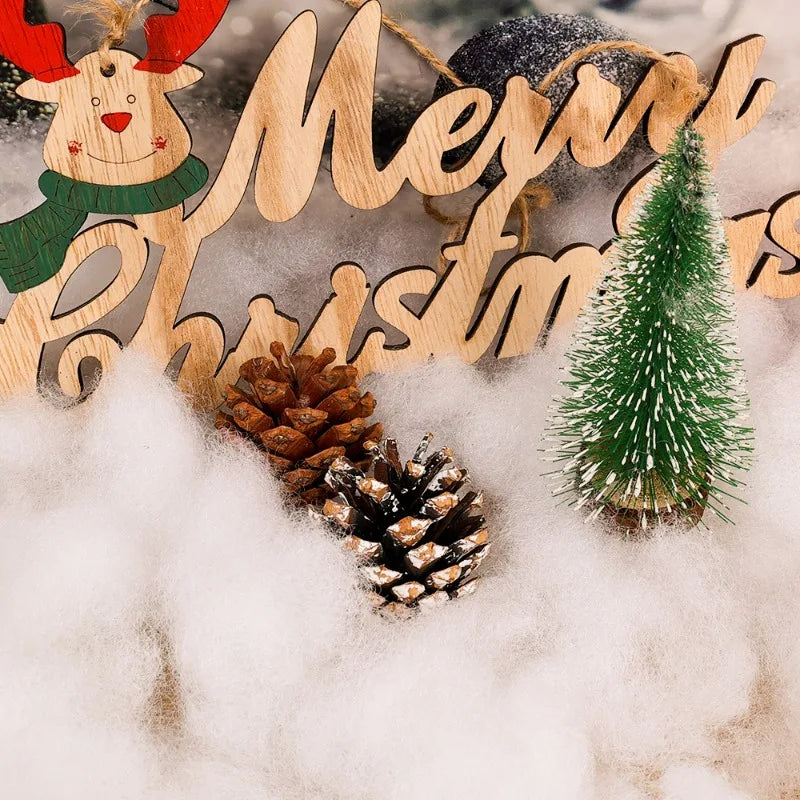 Fluffy Artificial Snow Cotton Decoration Set