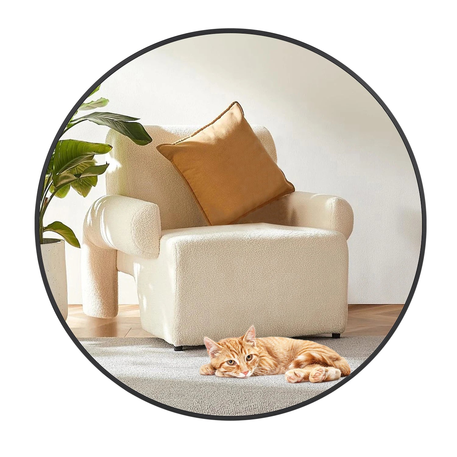 Round Metal Frame Wall Mirror – Multiple Sizes