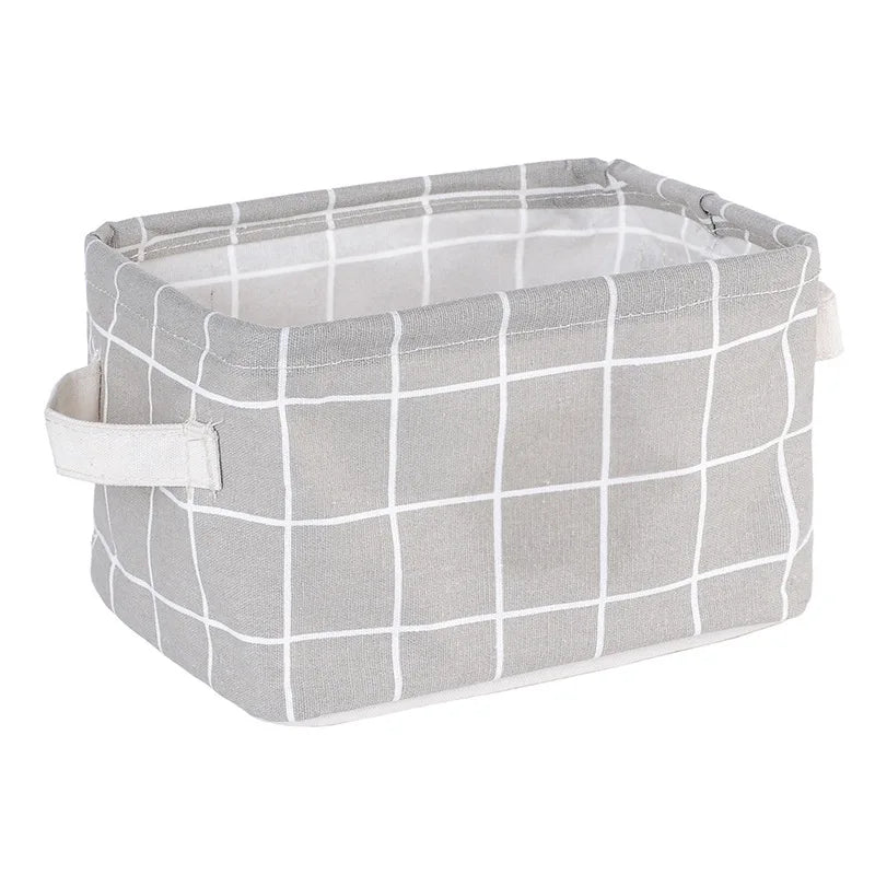 Small Foldable Canvas Storage Basket