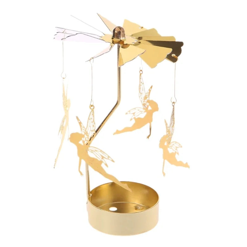 Metal Rotating Candle Holder – Christmas & Party Decor