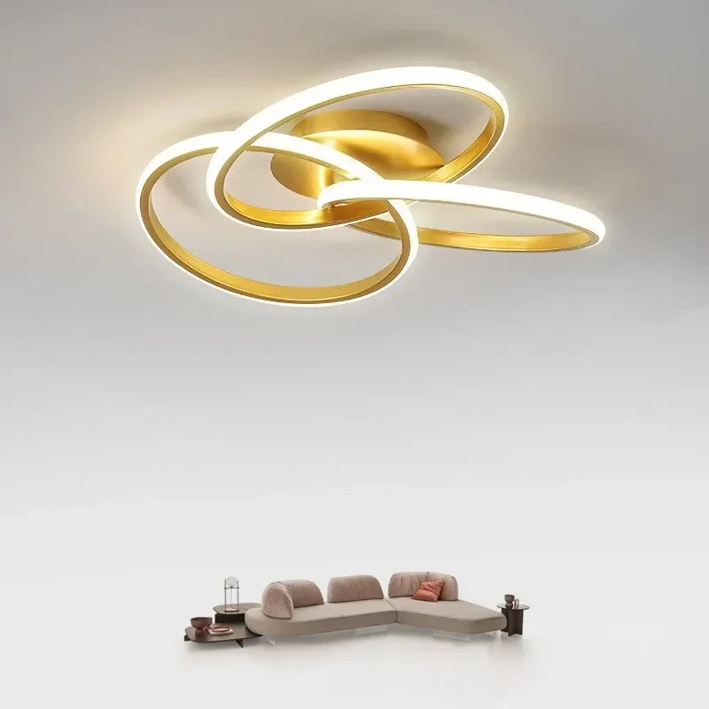 Modern LED Trefoil Ceiling Light – Dimmable Acrylic Lamp
