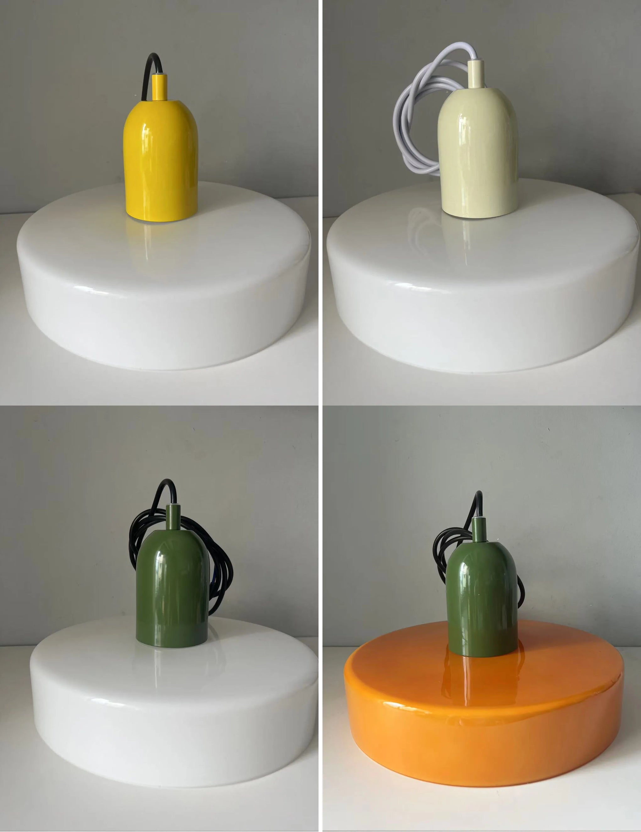 Nordic Glass Pendant Light – Pink/Orange/White Home Lighting