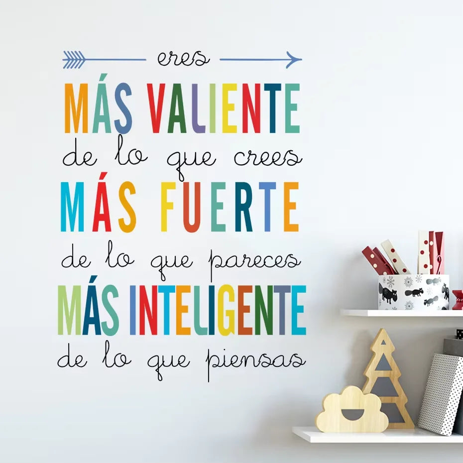 Spanish Wall Stickers for Kids Room & Therapy Office