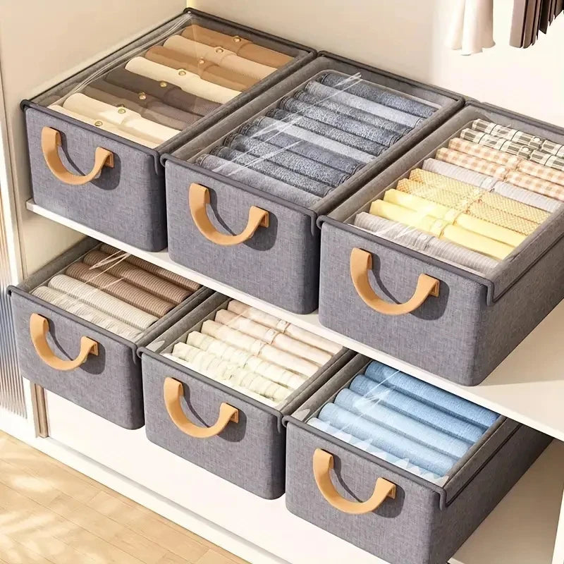 2/4pcs Clothes Organizer Storage Boxes for Wardrobe Drawers