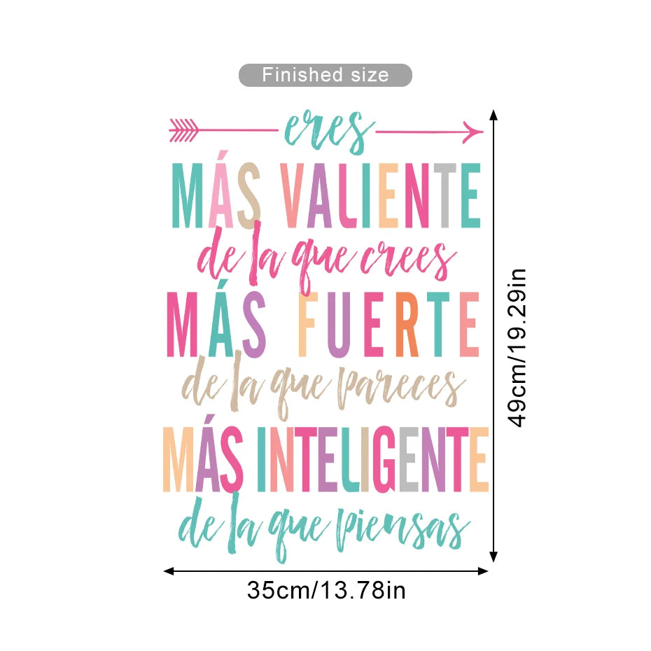 Spanish Wall Stickers for Kids Room & Therapy Office