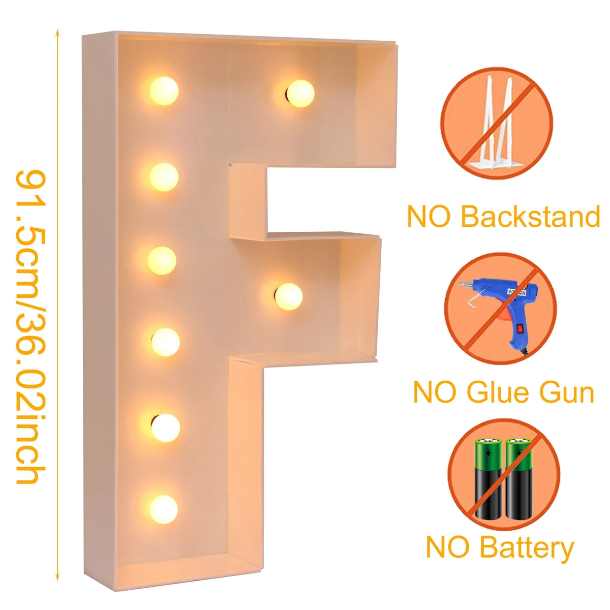 91.5cm Giant LED Light Frame Box – Party Decor
