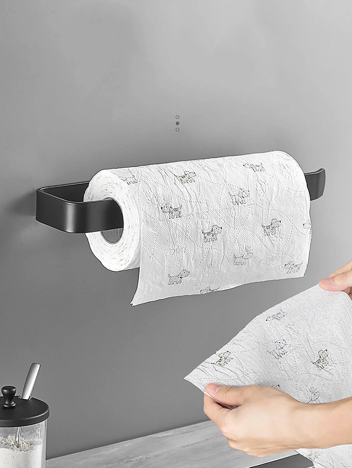 Adhesive Kitchen & Bathroom Paper Towel Holder