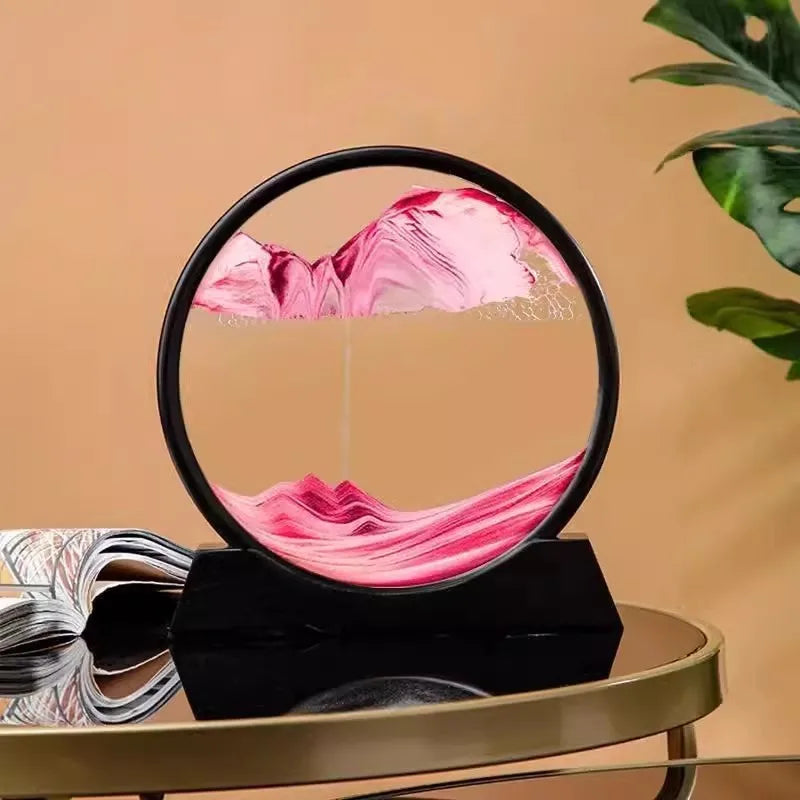 3D Moving Sand Art – Round Glass Quicksand Sandscape