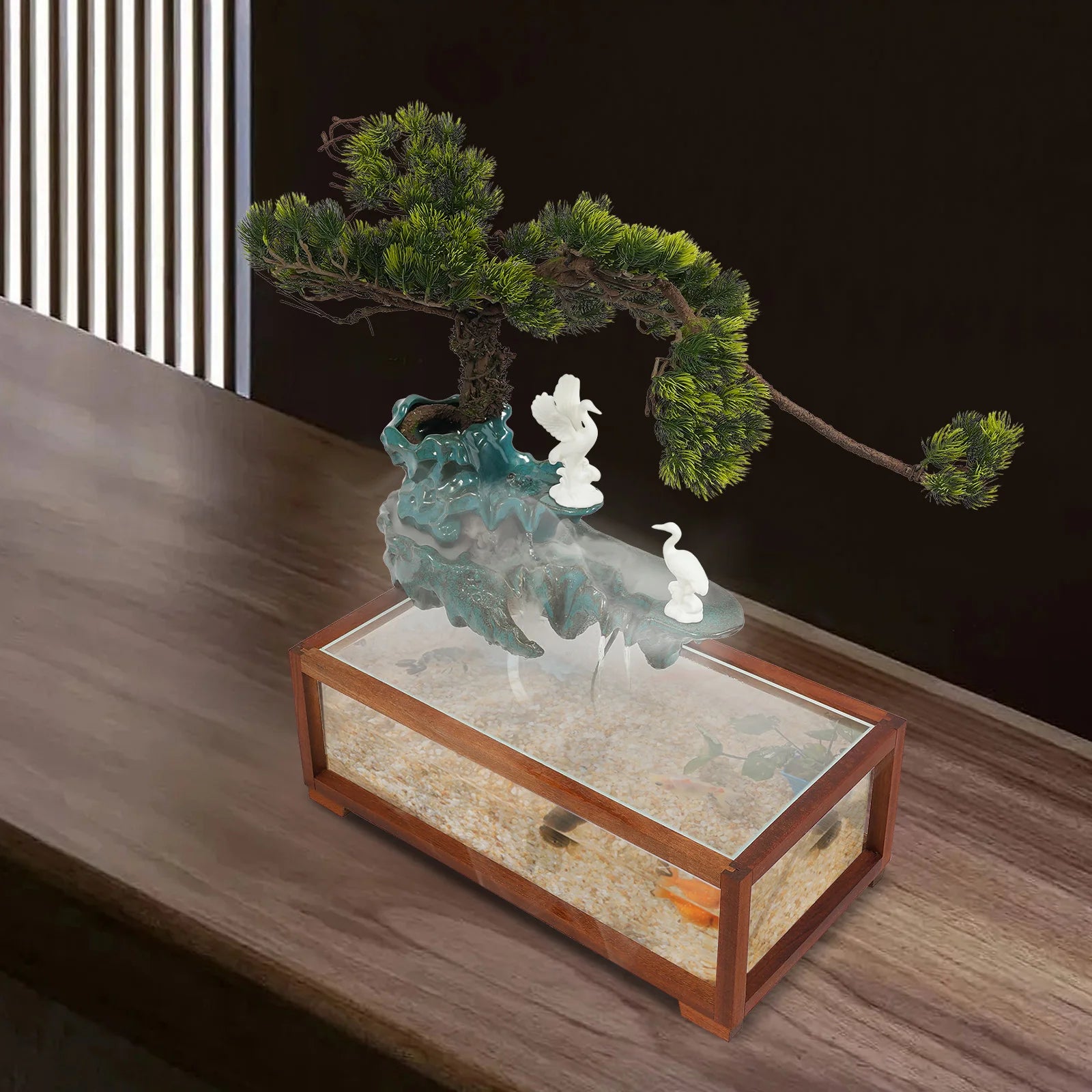 LED Fish Tank Tabletop Fountain