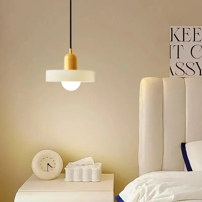 Nordic Glass Pendant Light – Pink/Orange/White Home Lighting