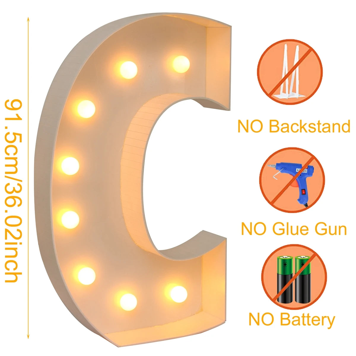 91.5cm Giant LED Light Frame Box – Party Decor
