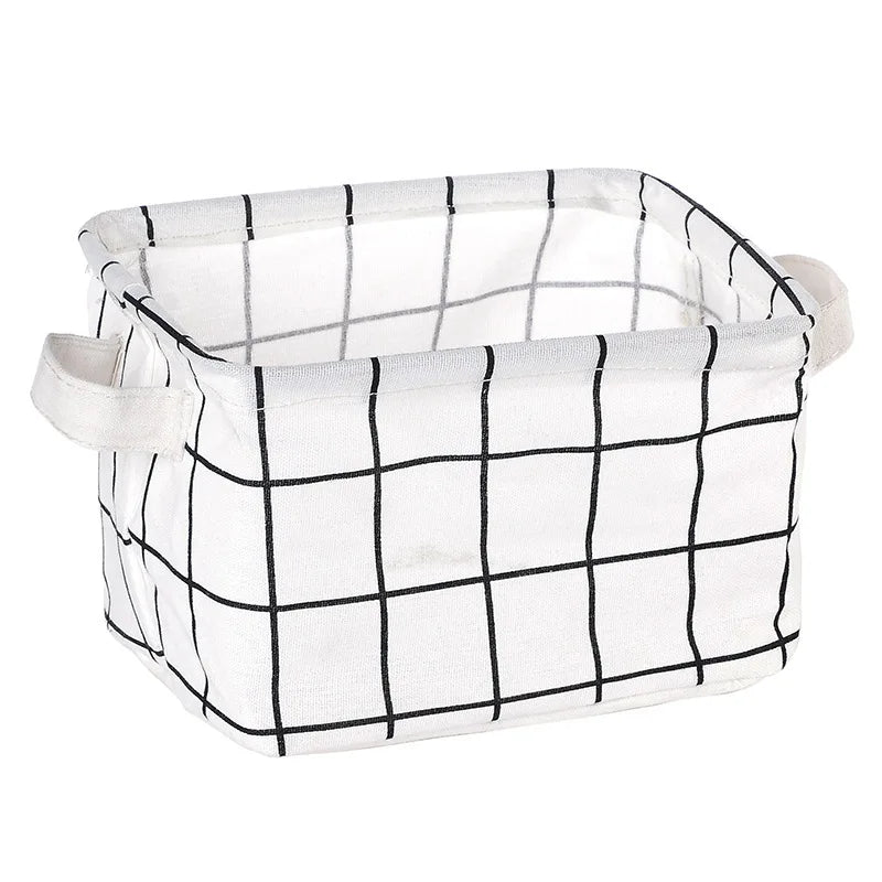 Small Foldable Canvas Storage Basket