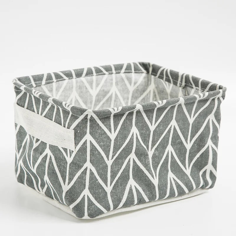 Small Foldable Canvas Storage Basket