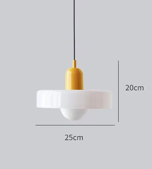 Nordic Glass Pendant Light – Pink/Orange/White Home Lighting