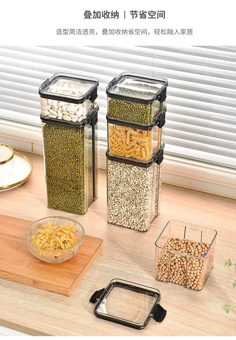 Kitchen Stackable Sealed Food Storage Containers Set (460–1800ml)