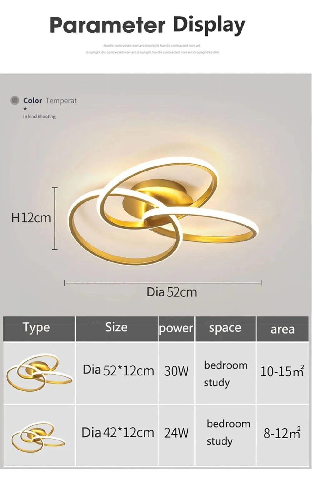 Modern LED Trefoil Ceiling Light – Dimmable Acrylic Lamp