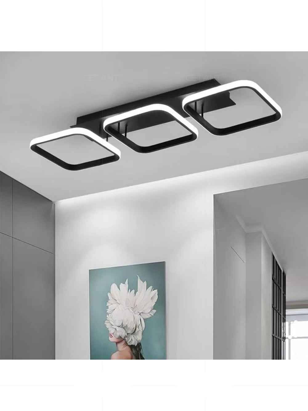Modern LED Ceiling Light – Round/Square for Home & Hall