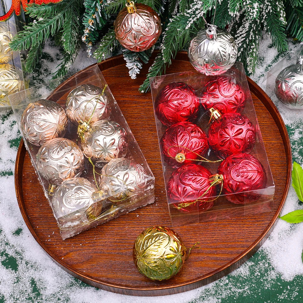 6Pcs Christmas Ball Ornaments – Xmas Tree Pendants