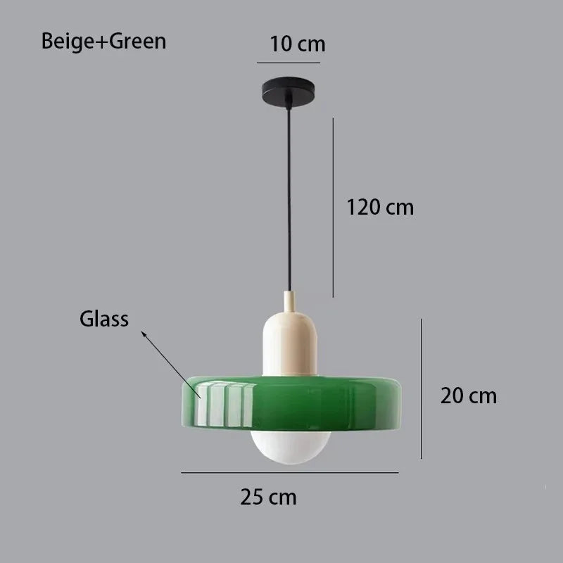 Nordic Glass Pendant Light – Pink/Orange/White Home Lighting